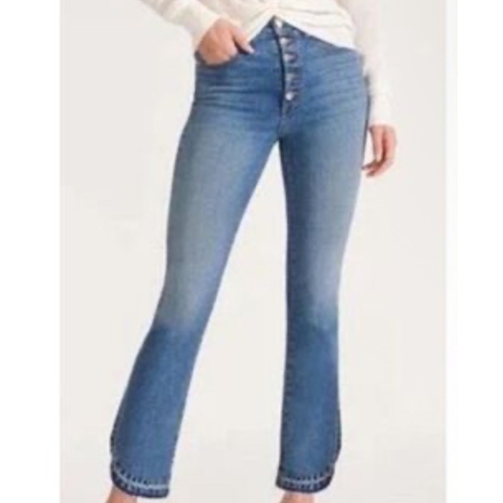 Veronica Beard Carolyn Baby Boot Jeans High Rise Blue 26 Boho Western Modern